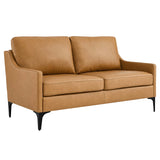Corland Leather Loveseat by Lefancy