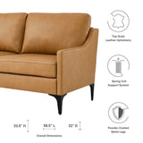 Corland Leather Loveseat by Lefancy