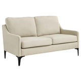 Corland Upholstered Fabric Loveseat by Lefancy