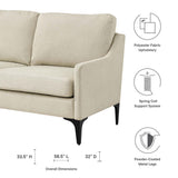 Corland Upholstered Fabric Loveseat by Lefancy