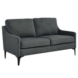 Corland Upholstered Fabric Loveseat by Lefancy
