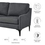 Corland Upholstered Fabric Loveseat by Lefancy