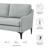 Corland Upholstered Fabric Loveseat by Lefancy