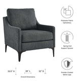 Corland Upholstered Fabric Armchair by Lefancy