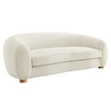 Abundant Boucle Upholstered Fabric Sofa by Lefancy