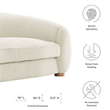 Abundant Boucle Upholstered Fabric Sofa by Lefancy