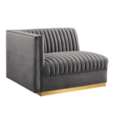 Sanguine Channel Tufted Performance Velvet Modular Sectional Sofa Left-Arm Chair by Lefancy