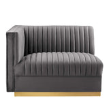 Sanguine Channel Tufted Performance Velvet Modular Sectional Sofa Left-Arm Chair by Lefancy
