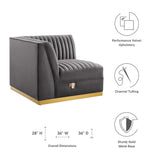 Sanguine Channel Tufted Performance Velvet Modular Sectional Sofa Left Corner Chair by Lefancy