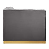 Sanguine Channel Tufted Performance Velvet Modular Sectional Sofa Left Corner Chair by Lefancy