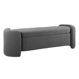 Nebula Boucle Upholstered Bench by Lefancy