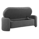 Nebula Boucle Upholstered Bench by Lefancy