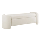 Nebula Boucle Upholstered Bench by Lefancy