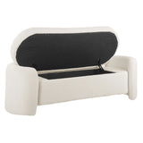 Nebula Boucle Upholstered Bench by Lefancy