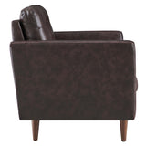 Exalt Tufted Leather Loveseat by Lefancy