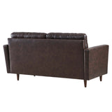 Exalt Tufted Leather Loveseat by Lefancy
