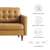 Exalt Tufted Leather Loveseat by Lefancy