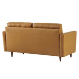 Exalt Tufted Leather Loveseat by Lefancy