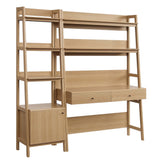 Bixby 2-Piece Wood Office Desk and Bookshelf by Lefancy