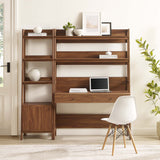 Bixby 2-Piece Wood Office Desk and Bookshelf by Lefancy