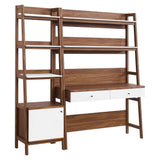 Bixby 2-Piece Wood Office Desk and Bookshelf by Lefancy