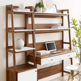 Bixby 2-Piece Wood Office Desk and Bookshelf by Lefancy