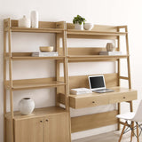 Bixby 2-Piece Wood Office Desk and Bookshelf by Lefancy