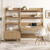 Bixby 2-Piece Wood Office Desk and Bookshelf by Lefancy