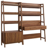 Bixby 2-Piece Wood Office Desk and Bookshelf by Lefancy