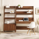 Bixby 2-Piece Wood Office Desk and Bookshelf by Lefancy