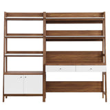 Bixby 2-Piece Wood Office Desk and Bookshelf by Lefancy