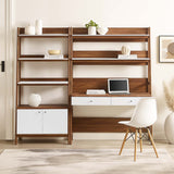 Bixby 2-Piece Wood Office Desk and Bookshelf by Lefancy