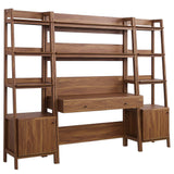 Bixby 3-Piece Wood Office Desk and Bookshelf by Lefancy