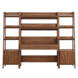 Bixby 3-Piece Wood Office Desk and Bookshelf by Lefancy