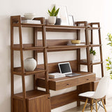 Bixby 3-Piece Wood Office Desk and Bookshelf by Lefancy