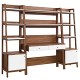 Bixby 3-Piece Wood Office Desk and Bookshelf by Lefancy