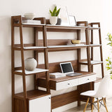 Bixby 3-Piece Wood Office Desk and Bookshelf by Lefancy