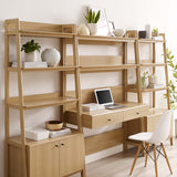 Bixby 3-Piece Wood Office Desk and Bookshelf by Lefancy