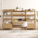 Bixby 3-Piece Wood Office Desk and Bookshelf by Lefancy