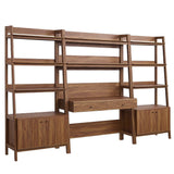 Bixby 3-Piece Wood Office Desk and Bookshelf by Lefancy