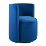 Della Performance Velvet Fabric Swivel Chair by Lefancy