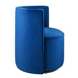 Della Performance Velvet Fabric Swivel Chair by Lefancy