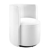 Della Performance Velvet Fabric Swivel Chair by Lefancy