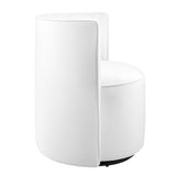 Della Performance Velvet Fabric Swivel Chair by Lefancy