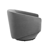 Series Performance Velvet Fabric Swivel Chair by Lefancy