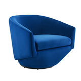 Series Performance Velvet Fabric Swivel Chair by Lefancy