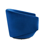 Series Performance Velvet Fabric Swivel Chair by Lefancy