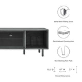 Kurtis 67" TV and Vinyl Record Stand by Lefancy