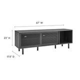 Kurtis 67" TV and Vinyl Record Stand by Lefancy
