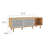 Kurtis 67" TV and Vinyl Record Stand by Lefancy